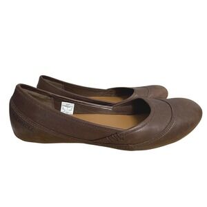 Merrell Mimix Haze Leather Ballet Flats Dark Earth Brown Womens 8.5 J45618